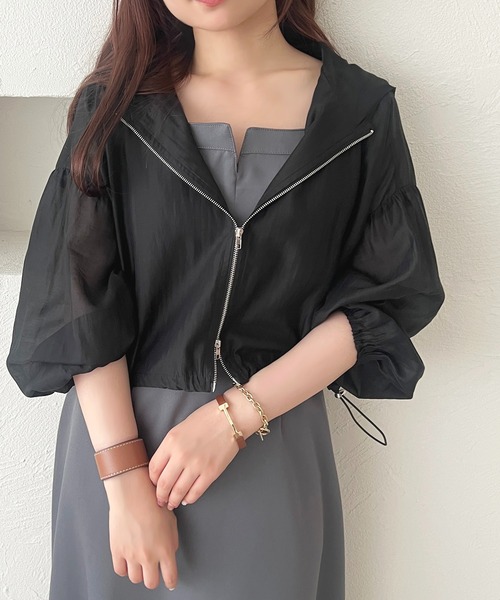 apres jour(アプレジュール)の「【apres jour mimi】WZIPシアーパーカー【ZOZOTOWN限定アイテム】(パーカー・レディース・ミント/ブラック/グレイッシュベージュ/アイボリー・X-LARGE/フリー)」の8枚目の写真