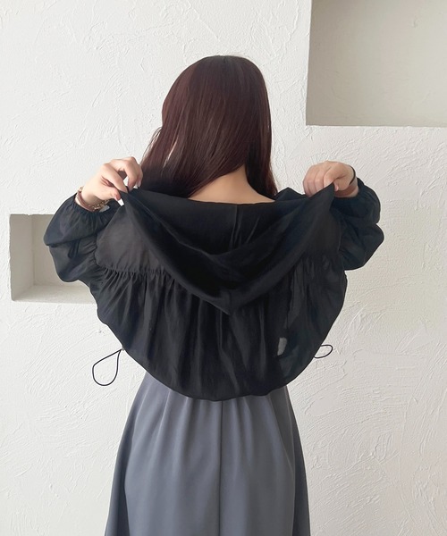 apres jour(アプレジュール)の「【apres jour mimi】WZIPシアーパーカー【ZOZOTOWN限定アイテム】(パーカー・レディース・ミント/ブラック/グレイッシュベージュ/アイボリー・X-LARGE/フリー)」の6枚目の写真