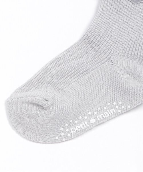 petit main（プティマイン）の「オーガンジーフリルソックス（ソックス/靴下・キッズ・ライトグレー/オフホワイト/ネイビー・S/M/L/SS）」の5枚目の写真