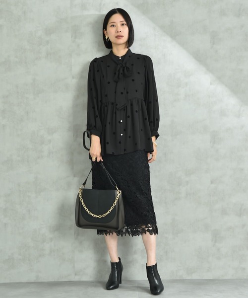 INTERPLANET（インタープラネット）の「チェーン付スエード２ＷＡＹＢＡＧ（ショルダーバッグ・レディース・ブラック/チョコ・フリー）」の19枚目の写真