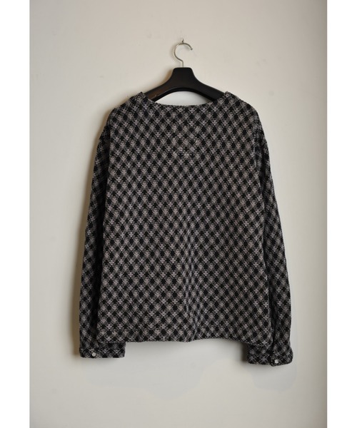 SEVESKIG(セヴシグ)の「SEVESKIG/セブシグ/Argyle Cotton Mesh Cardigan(カーディガン/ボレロ・メンズ・サックスブルー/ブラック・SMALL/MEDIUM/LARGE/X-LARGE)」の11枚目の写真
