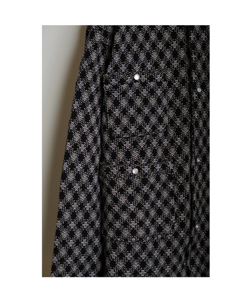 SEVESKIG(セヴシグ)の「SEVESKIG/セブシグ/Argyle Cotton Mesh Cardigan(カーディガン/ボレロ・メンズ・サックスブルー/ブラック・SMALL/MEDIUM/LARGE/X-LARGE)」の9枚目の写真