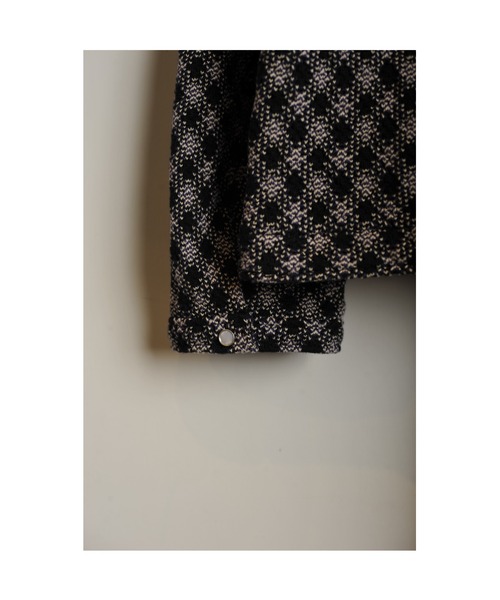 SEVESKIG(セヴシグ)の「SEVESKIG/セブシグ/Argyle Cotton Mesh Cardigan(カーディガン/ボレロ・メンズ・サックスブルー/ブラック・SMALL/MEDIUM/LARGE/X-LARGE)」の7枚目の写真