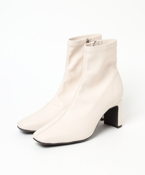 Andemiu（アンデミュウ）の「ストレッチヒールブーツ140222（ブーツ・レディース・ブラック/ブラウン/アイボリー・MEDIUM/LARGE）」の2枚目の写真