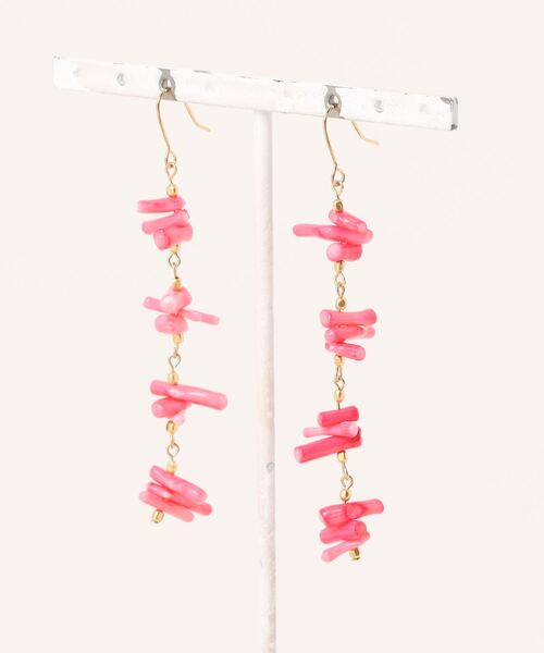 tone（トーン）の「【Milimili】カラフルサンゴピアス（ピアス（両耳用）・レディース・オレンジ/ピンク/ホワイト・FREE）」の3枚目の写真