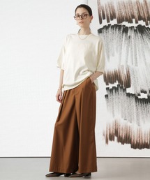Papas パパス スラックス ワイド コットン ブラック サイズLL 日本製 MAISON SPECIAL スラックス 「UNISEX」120/2/2 Suvin Cotton