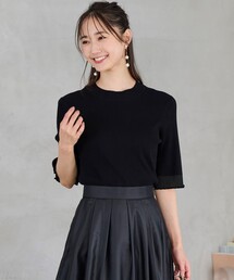 【洗える】シアーディテール ニット