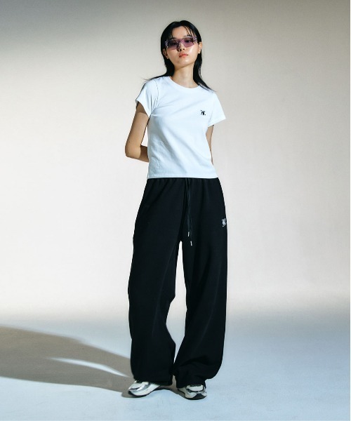 WOOALONG Signature soft slim line t-shirt / ウアロン