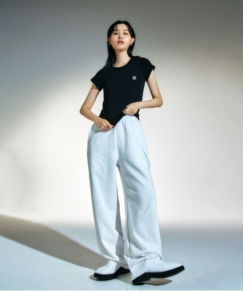 ☆送料・関税込☆WOOALONG★Signature slit point T-shirt★ ☆送料・関税込☆WOOALONG☆Fitted T-shirt☆Tシャツ