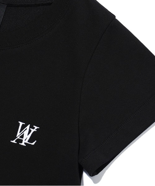WOOALONG Signature soft slim line t-shirt / ウアロン