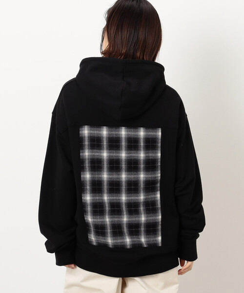 Purple&Yellow（パープルアンドイエロー）の「パネルチェックプルオーバーパーカ（パーカー・メンズ・アイボリー/ブラック・SMALL/MEDIUM/LARGE）」の20枚目の写真