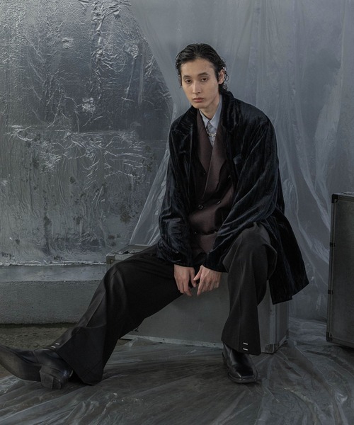 HARE（ハレ）の「【SET UP対応】2タックワイドトラウザー(HARE)（スラックス・メンズ・ブラック系その他/ブラック/ブラック系その他2/レッド/パープル・SMALL/MEDIUM）」の8枚目の写真
