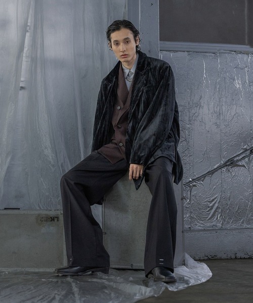 HARE（ハレ）の「【SET UP対応】2タックワイドトラウザー(HARE)（スラックス・メンズ・ブラック系その他/ブラック/ブラック系その他2/レッド/パープル・SMALL/MEDIUM）」の7枚目の写真