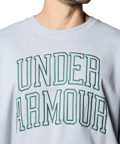 UNDER ARMOUR(アンダーアーマー)の「UAアイコン ヘビーウェイト テリー オーバーサイズ クルー(ライフスタイル/メンズ)(スウェット・メンズ・グレー・M/S/XL/3XL/L/2XL)」の14枚目の写真