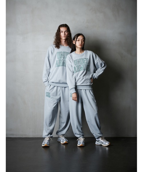 UNDER ARMOUR(アンダーアーマー)の「UAアイコン ヘビーウェイト テリー オーバーサイズ クルー(ライフスタイル/メンズ)(スウェット・メンズ・グレー・M/S/XL/3XL/L/2XL)」の4枚目の写真
