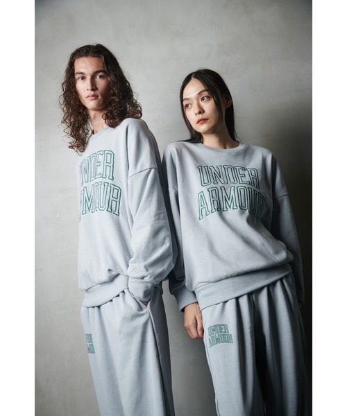 UNDER ARMOUR(アンダーアーマー)の「UAアイコン ヘビーウェイト テリー オーバーサイズ クルー(ライフスタイル/メンズ)(スウェット・メンズ・グレー・M/S/XL/3XL/L/2XL)」の2枚目の写真