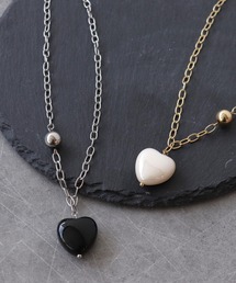 Three Four Time | カラーハートチェーンネックレス(ネックレス)