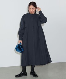 BEAMS HEART | 脇プリーツ シャツワンピース(ワンピース)