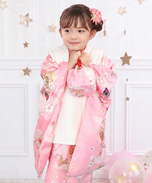 KYOETSU（キョウエツ）の「被布セット 3歳 七五三 着物 9点セット 無地被布 フルセット（着物・キッズ・ピンク系その他/レッド系その他4/ホワイト系その他2/レッド系その他2/オレンジ系その他/ホワイト系その他/レッド系その他3/ブルー系その他/ピンク系その他2/レッド系その他・90-100cm）」の20枚目の写真