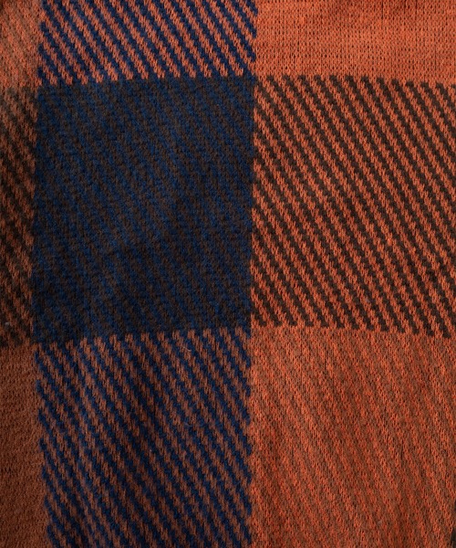 BEVERLY HILLS POLO CLUB(ビバリーヒルズポロクラブ)の「【BEVERLY HILLS POLO CLUB/ビバリーヒルズポロクラブ】ブランドロゴ ワンポイント刺繍&マルチチェック柄デザイン モヘアタッチ クルーネックニット/ビッグシルエット(ニット/セーター・レディース・パープル/スモークピンク/ダークオレンジ/ブラック×グレー・L/M)」の13枚目の写真