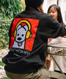 FREAK'S STORE（フリークスストア）の「matsui×FREAK'S STORE/マツイ×フリークスストア 別注「ミュージック」バックフェルト刺繍 クルーネック スウェット（スウェット・メンズ）」