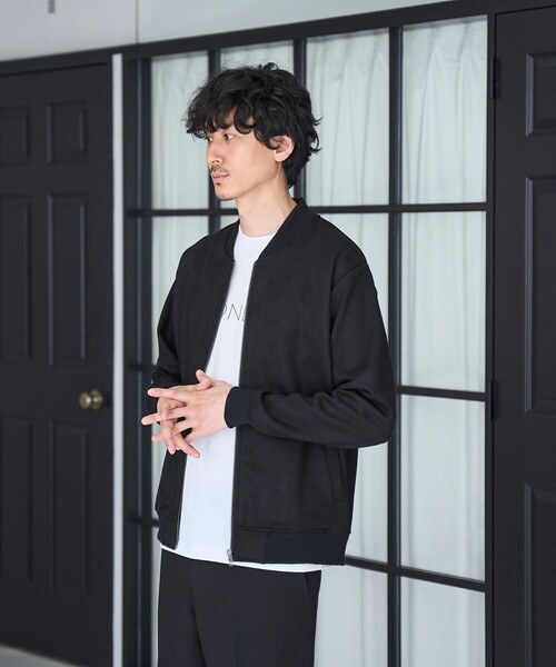 RONEL(ロネル)の「フェイクスエードブルゾン(ブルゾン・メンズ・ブラック/ダークブラウン・M/L)」の4枚目の写真