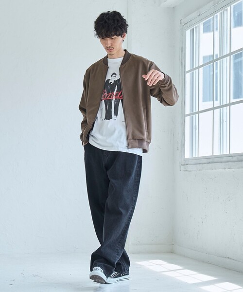 RONEL(ロネル)の「フェイクスエードブルゾン(ブルゾン・メンズ・ブラック/ダークブラウン・M/L)」の17枚目の写真