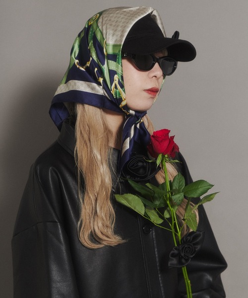 WC（ダブル シー）の「アソート柄スカーフ（バンダナ/スカーフ・レディース・ブラウン/ネイビー・FREE）」の20枚目の写真