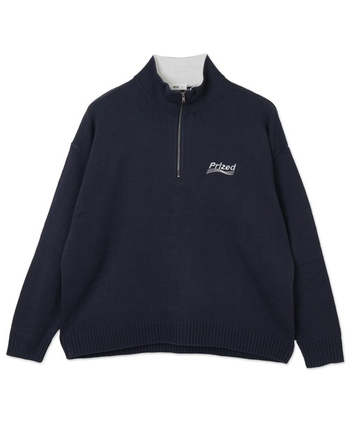 WEGO(ウィゴー)の「WEGO/ワンポイントハーフジッププルオーバー(ニット/セーター・メンズ・ネイビー/オフホワイト/ブラック・MEDIUM/LARGE)」の16枚目の写真