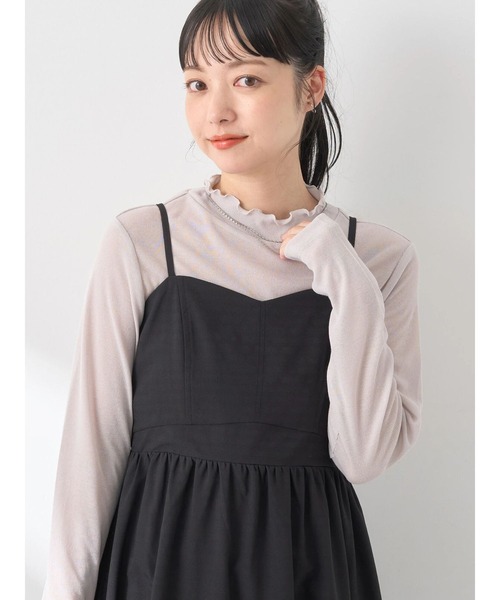 earth music&ecology(アースミュージックアンドエコロジー)の「ビスチェ風キャミドレ(ワンピース・レディース・ブラック/ブラック系その他/チェック・FREE)」の18枚目の写真