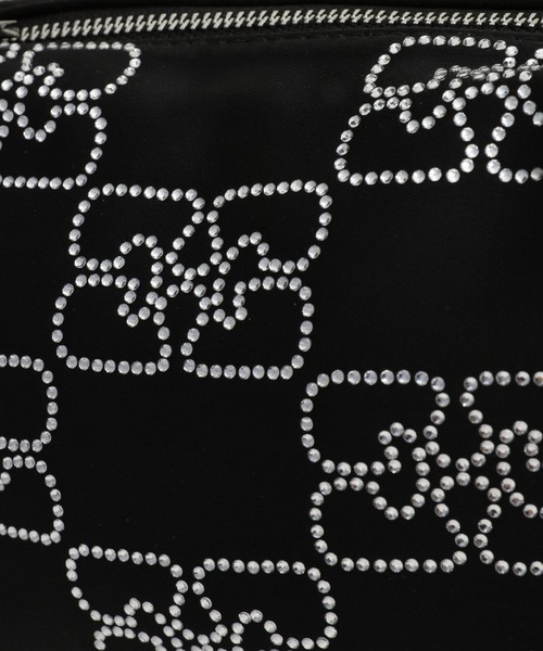 セール】Butterfly Small Pouch Satin Sparkle（ハンドバッグ）｜GANNI