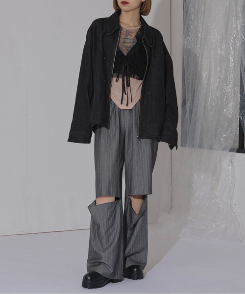 Ezick（エジック）の「Doll mood チュールフリルビスチェ（ベスト・レディース・キャメル/ボルドー/ブラック・FREE）」の21枚目の写真