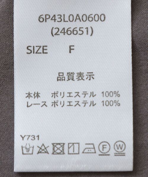 ELENCARE DUE（エレンカーレデュエ）の「・ELENCARE　DUE　フロントレースブラウス（シャツ/ブラウス・レディース・チャコールグレー/ブラック/オフホワイト・FREE）」の6枚目の写真