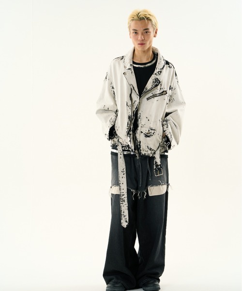 ディスカバード　ライダース DISCOVERED（ディスカバード）の「DISCOVERED BLACK BLEACH W RIDERS