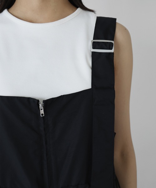 hellam（へラム）の「ナイロンサイドタックオールインワン（つなぎ/オールインワン・レディース・チャコール/アイボリー/ブラック・FREE）」の11枚目の写真