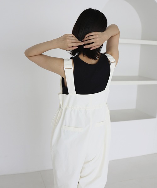 hellam（へラム）の「ナイロンサイドタックオールインワン（つなぎ/オールインワン・レディース・チャコール/アイボリー/ブラック・FREE）」の22枚目の写真