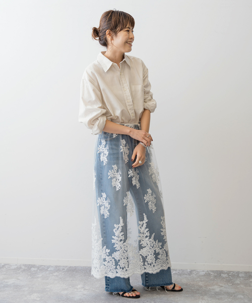 Spick & Span(スピックアンドスパン)の「スカラレース スカート(スカート・レディース・ホワイト/ブラック・FREE)」の22枚目の写真