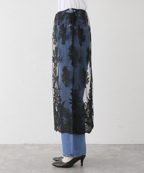 Spick & Span(スピックアンドスパン)の「スカラレース スカート(スカート・レディース・ホワイト/ブラック・FREE)」の8枚目の写真