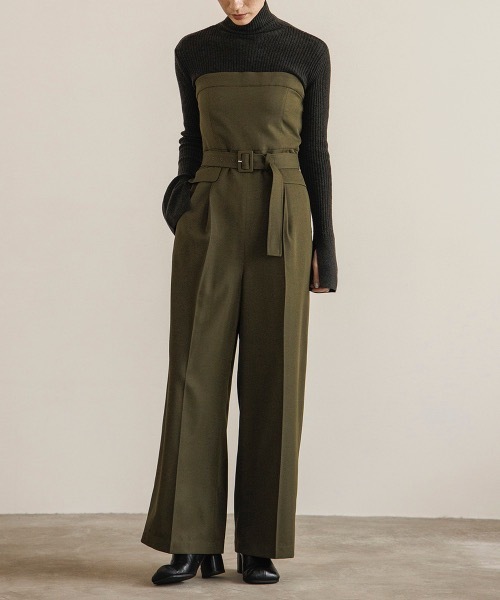 fabrikm つなぎ オールインワン olive セール】ベアトップオールインワン（つなぎ/オールインワン