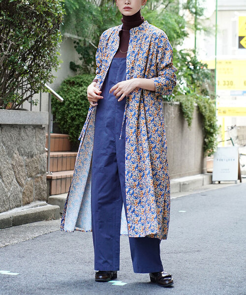   ウエストリボンが可愛い♪花柄シャツワンピース zootie（ズーティー）：ウエストリボン 花柄 シャツワンピース