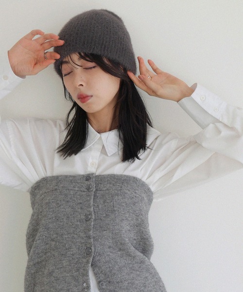 YanYan ビーニー ニット帽 YanYanのニットキャップ/ビーニーを使った人気ファッション