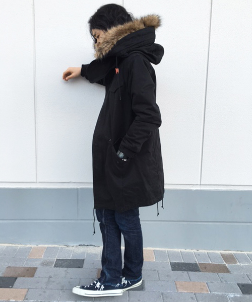 CIAOPANIC（チャオパニック）の「【Ciaopanic】ブロークンツイルＭ-51モッズコート（モッズコート・メンズ・ブラック/オリーブ・MEDIUM/LARGE/SMALL）」の3枚目の写真