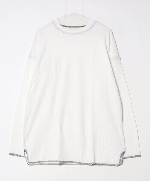 UNIVERSAL OVERALL(ユニバーサルオーバーオール)の「UNIVERSAL OVERALL / Heavyweight thermal loose fit L/S / UVOP-005(Tシャツ/カットソー・メンズ・ブラック系その他/ブラック/ホワイト/ホワイト系その他/グリーン/オレンジ・MEDIUM/LARGE/X-LARGE/SMALL)」の3枚目の写真