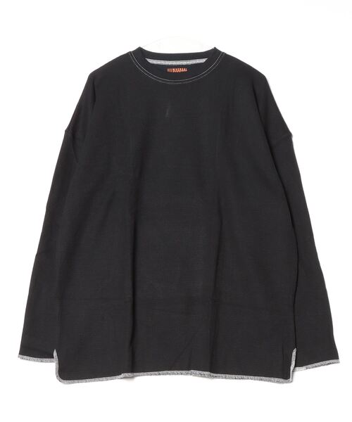 UNIVERSAL OVERALL(ユニバーサルオーバーオール)の「UNIVERSAL OVERALL / Heavyweight thermal loose fit L/S / UVOP-005(Tシャツ/カットソー・メンズ・ブラック系その他/ブラック/ホワイト/ホワイト系その他/グリーン/オレンジ・MEDIUM/LARGE/X-LARGE/SMALL)」の4枚目の写真