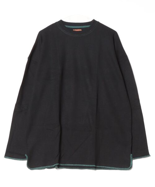 UNIVERSAL OVERALL(ユニバーサルオーバーオール)の「UNIVERSAL OVERALL / Heavyweight thermal loose fit L/S / UVOP-005(Tシャツ/カットソー・メンズ・ブラック系その他/ブラック/ホワイト/ホワイト系その他/グリーン/オレンジ・MEDIUM/LARGE/X-LARGE/SMALL)」の5枚目の写真