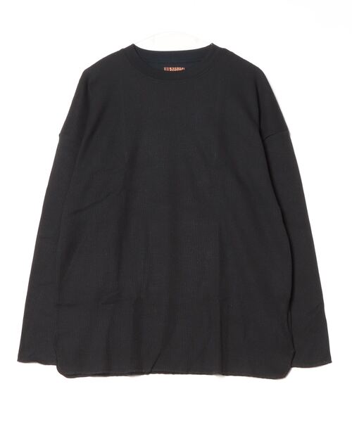 UNIVERSAL OVERALL(ユニバーサルオーバーオール)の「UNIVERSAL OVERALL / Heavyweight thermal loose fit L/S / UVOP-005(Tシャツ/カットソー・メンズ・ブラック系その他/ブラック/ホワイト/ホワイト系その他/グリーン/オレンジ・MEDIUM/LARGE/X-LARGE/SMALL)」の1枚目の写真