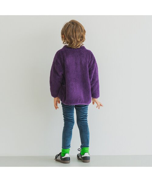 p.premier(ピードットプルミエ)の「ファーフリースプルオーバー(スウェット・キッズ・ブラック/ブルー/パープル/ミント・80/90/100/110/120/130/140)」の5枚目の写真