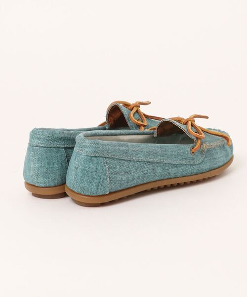 Minnetonka(ミネトンカ)の「【MINNETONKA】モカシン キャンバス モック CANVAS MOC(モカシン/デッキシューズ・レディース・ライトブルー・US5.5/US5)」の2枚目の写真