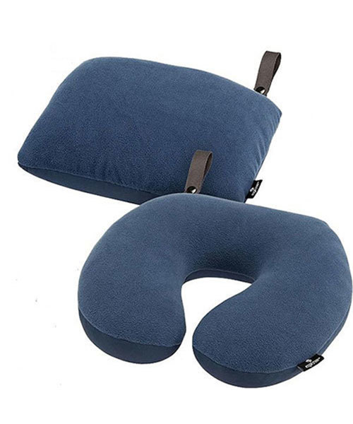 EagleCreek（イーグルクリーク）の「EagleCreek イーグルクリーク 2IN1 トラベルピロー（トラベルグッズ・メンズ・ブルー系その他/チャコールグレー/グレー/ブルー・FREE）」の4枚目の写真