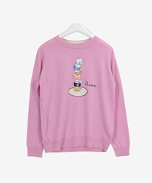 ウール100%長袖ニットプルオーバー